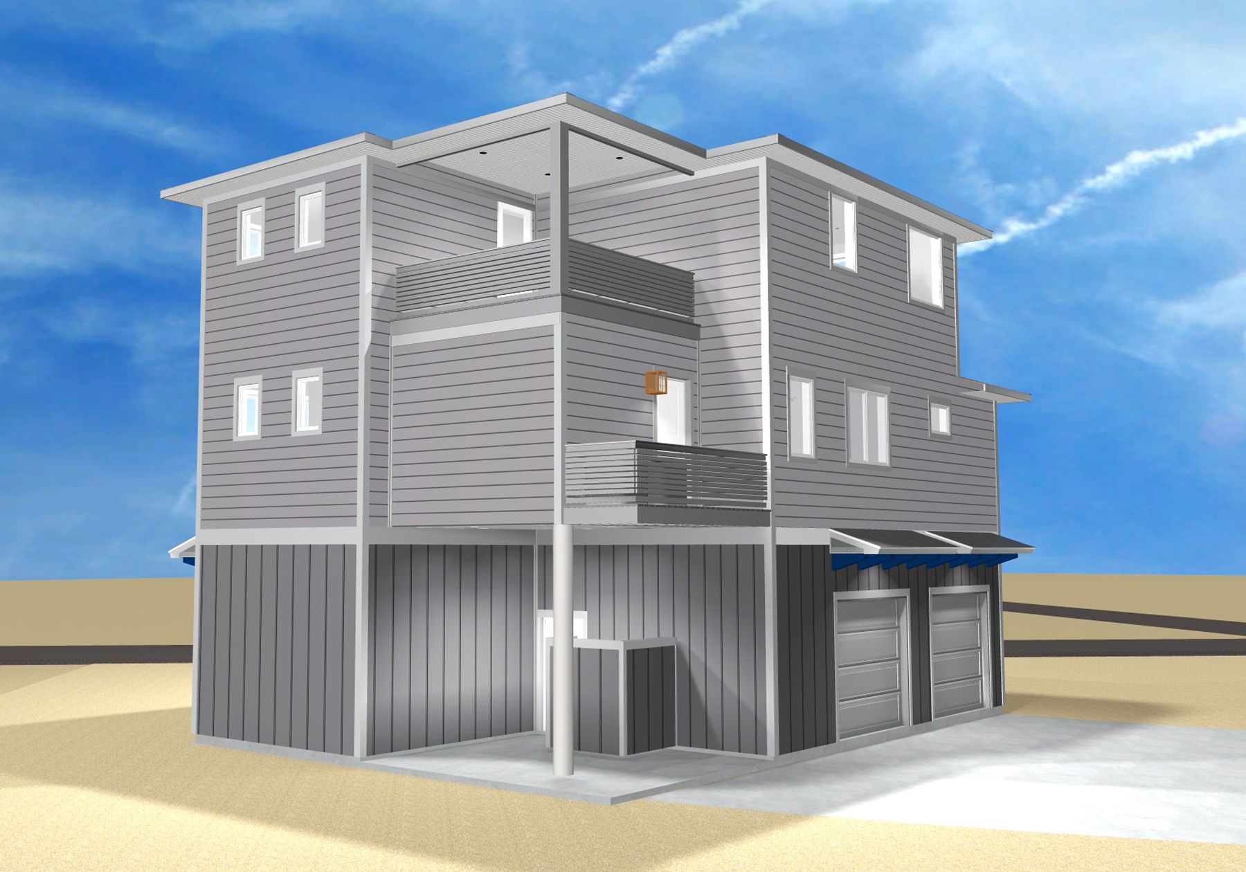 Neff modern coastal piling home on Navarre Beach