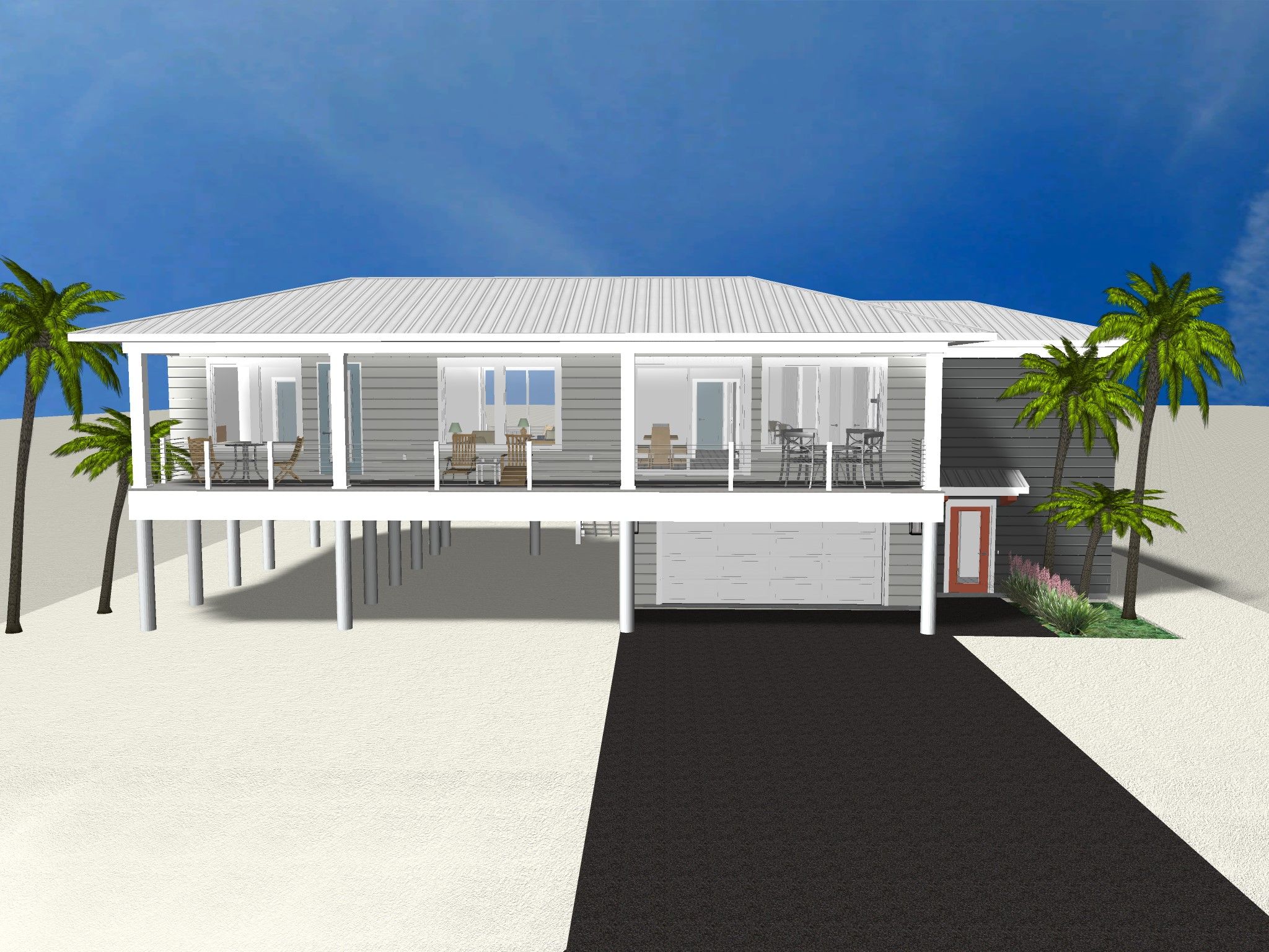 Conway modern coastal piling home on Navarre Beach