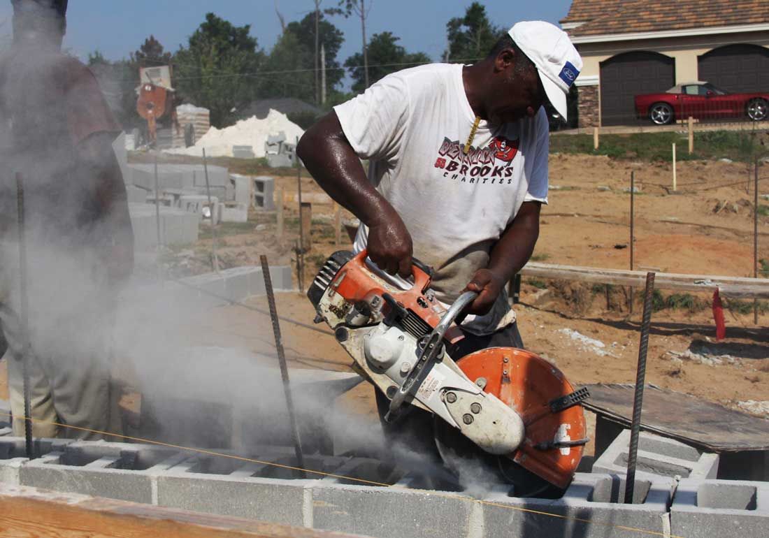 cutting block on the Carter job