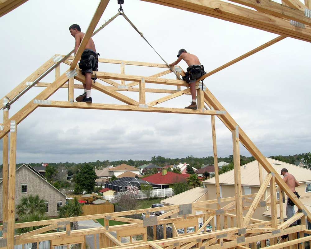 setting trusses