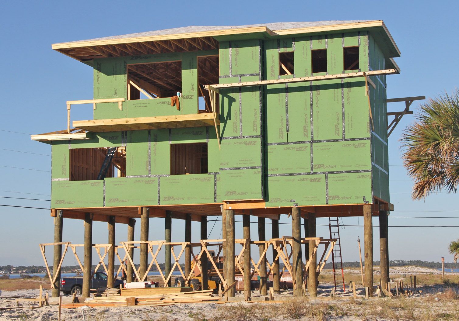 Neff modern coastal piling home on Navarre Beach