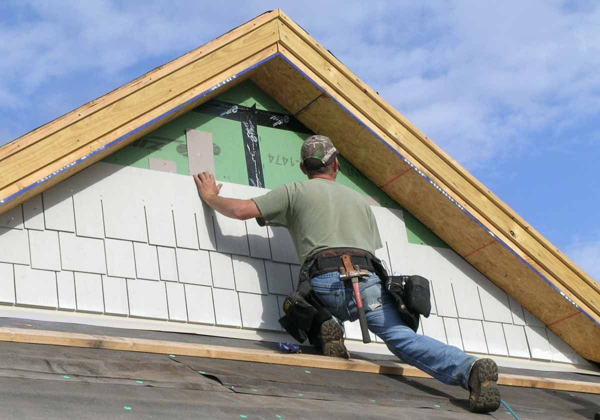 Shake siding on the Carter residence