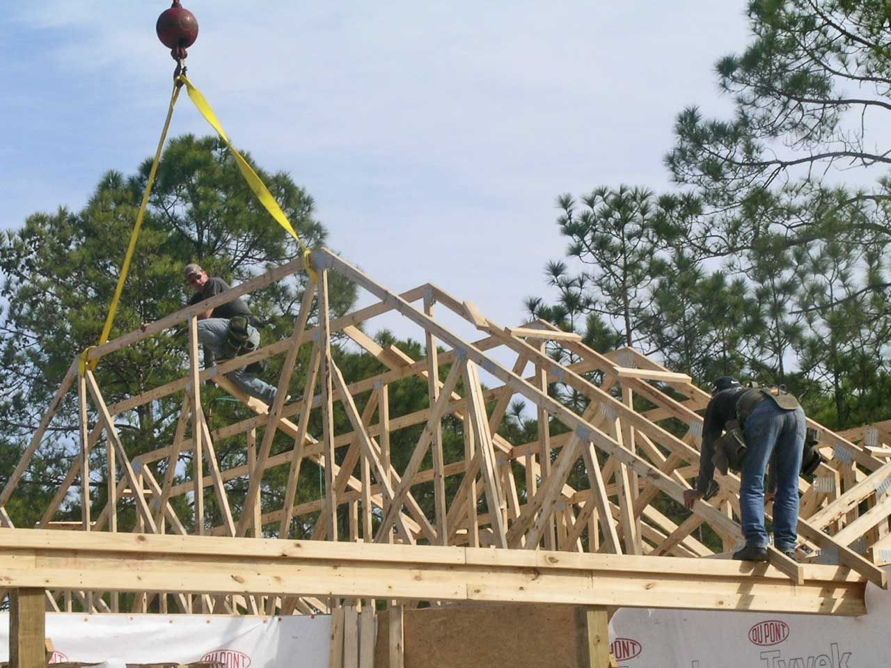 roof truss installation