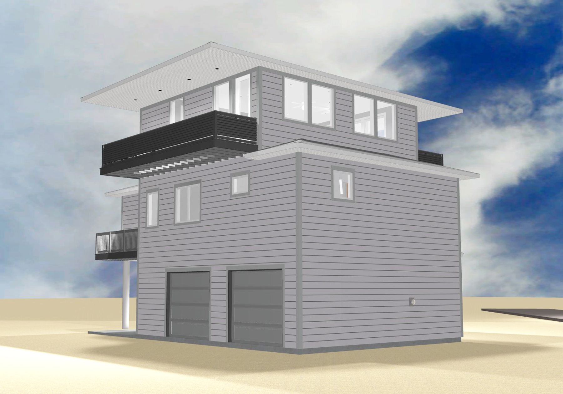 Neff modern coastal piling home on Navarre Beach