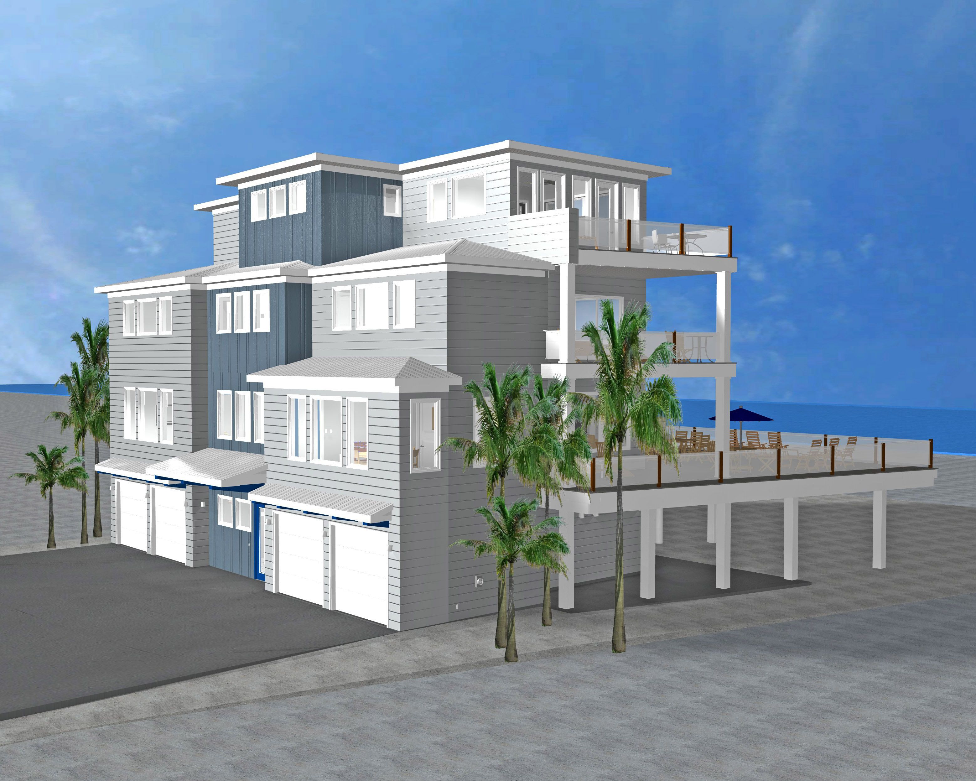 Clanton modern coastal piling home on Navarre Beach